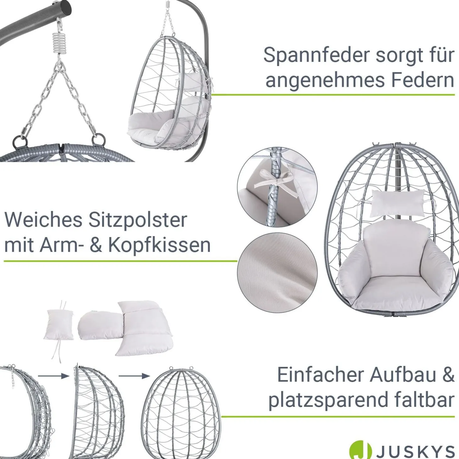 Korbhängesessel Aria inklusive Gestell