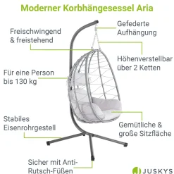Korbhängesessel Aria inklusive Gestell