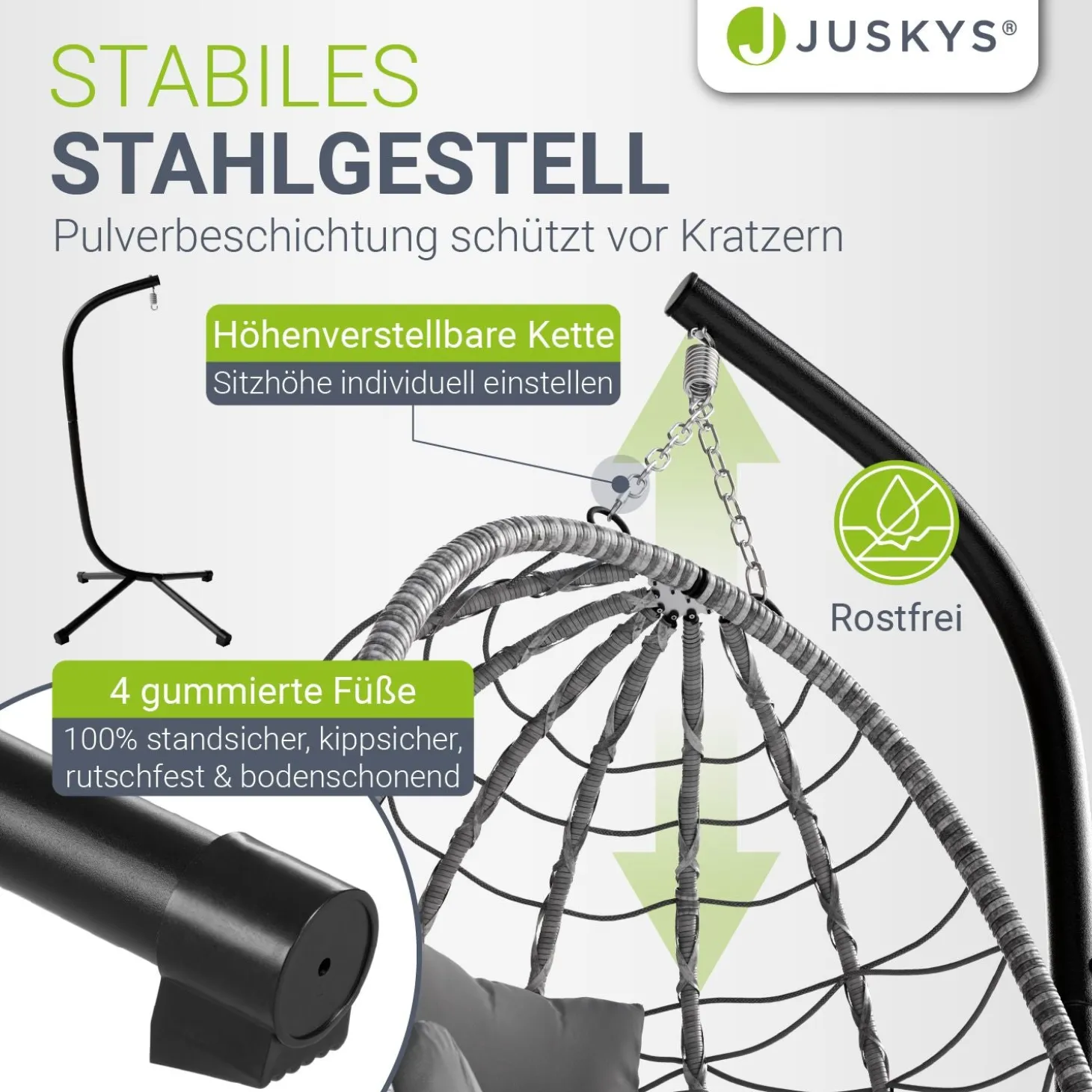 Korbhängesessel Aria inklusive Gestell