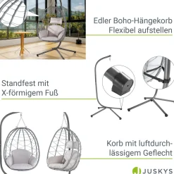 Korbhängesessel Aria inklusive Gestell