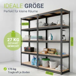 Lagerregal Basic 2er bis 8er Set 180 x 90 x 40 cm