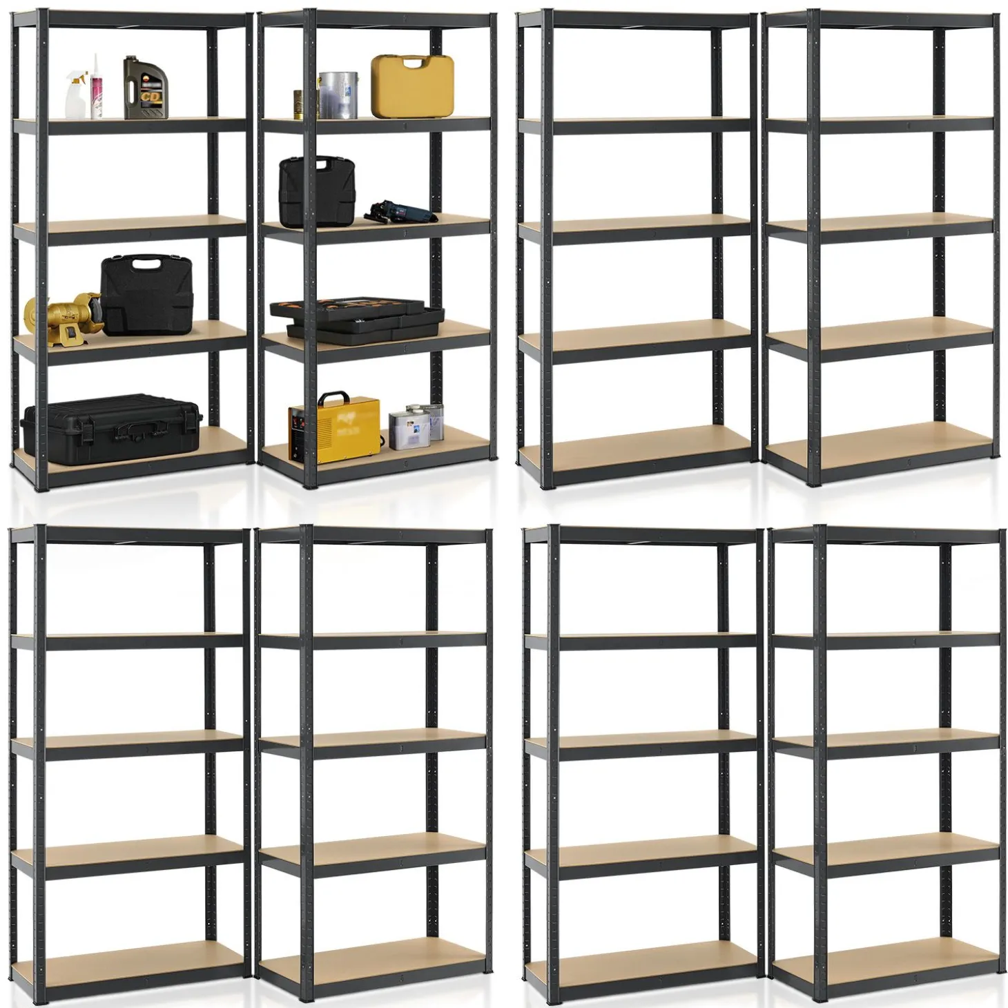 Lagerregal Basic 2er bis 8er Set 180 x 90 x 40 cm