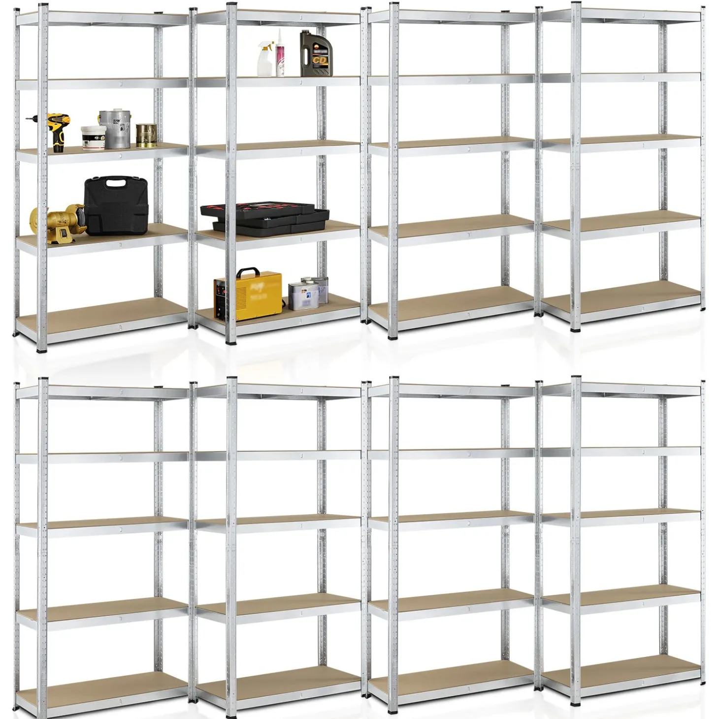 Lagerregal Basic 2er bis 8er Set 180 x 90 x 40 cm