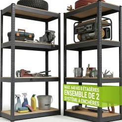 Lagerregal Easy 2er Set 160 x 80 x 40 cm