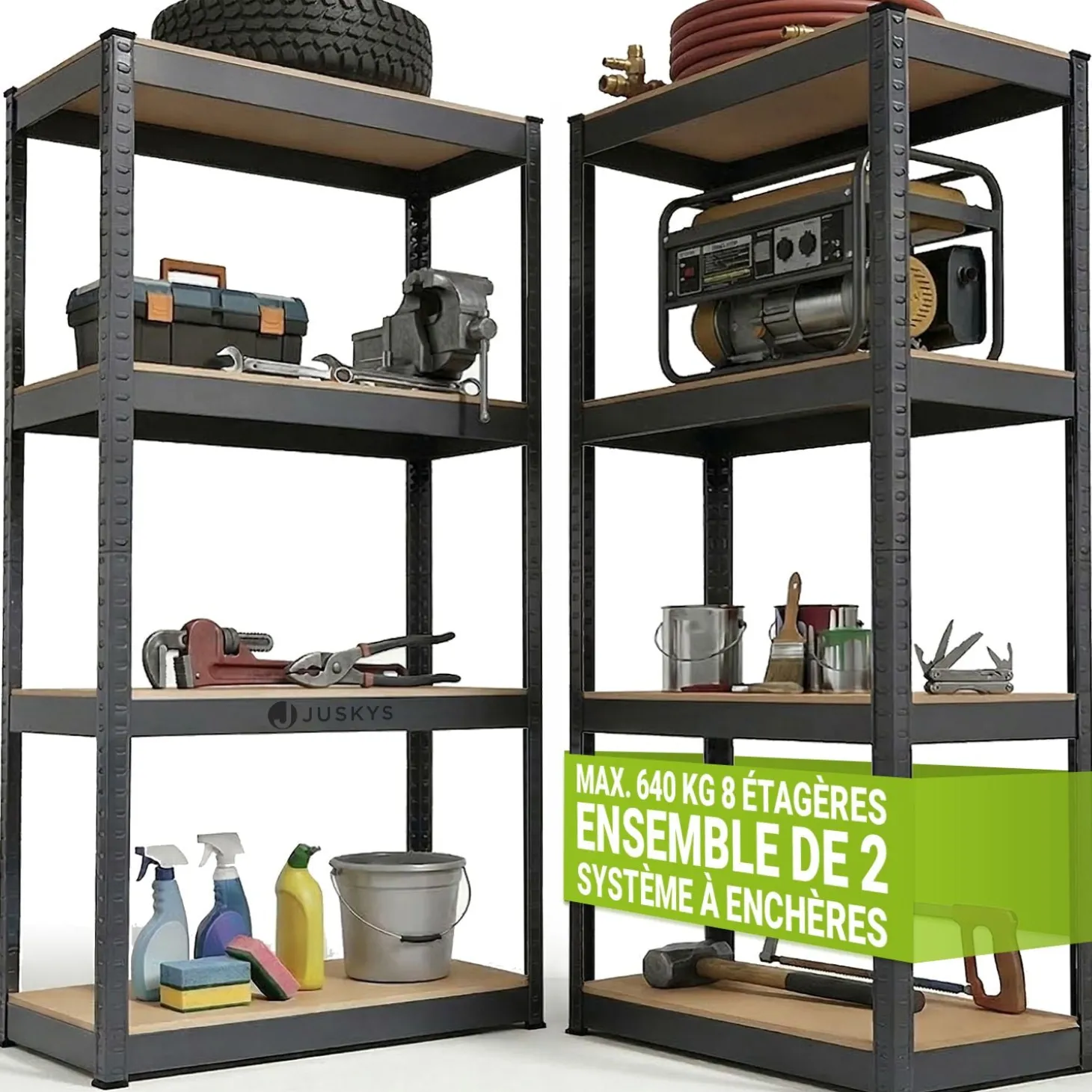 Lagerregal Easy 2er Set 160 x 80 x 40 cm