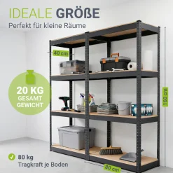 Lagerregal Easy 2er Set 160 x 80 x 40 cm