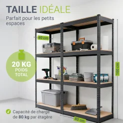 Lagerregal Easy 2er Set 160 x 80 x 40 cm