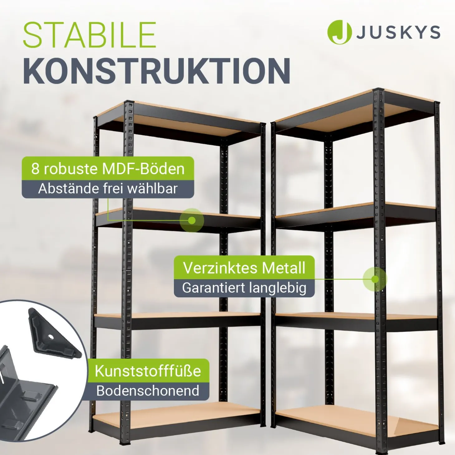 Lagerregal Easy 2er Set 160 x 80 x 40 cm