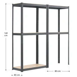 Lagerregal Easy 2er Set 160 x 80 x 40 cm