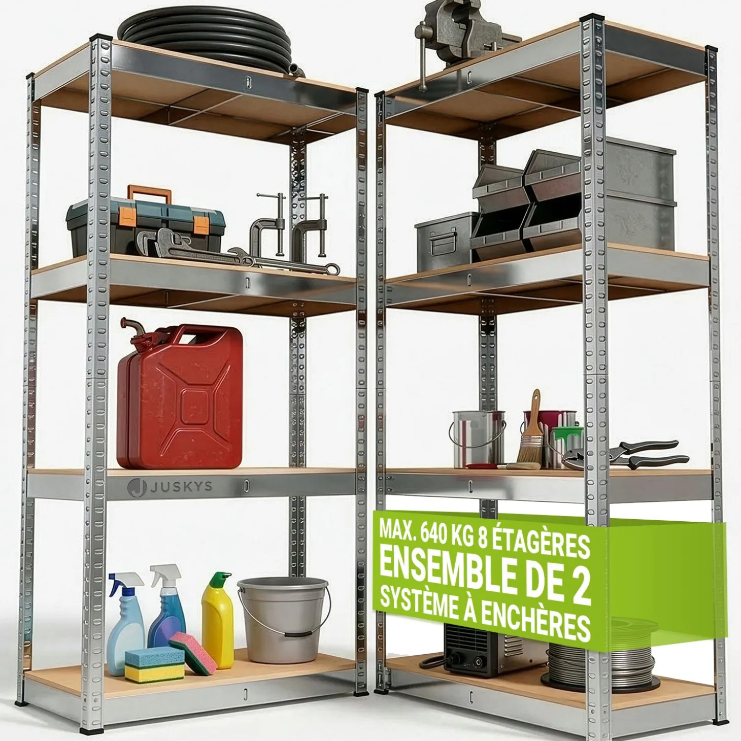Lagerregal Easy 2er Set 160 x 80 x 40 cm