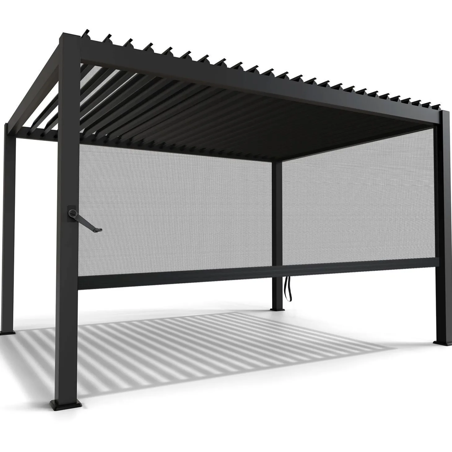 Lamellendach Tahiti 3 x 4 m inkl. 1x Seitenwand 4 m