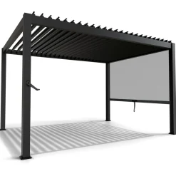 Lamellendach Tahiti 3 x 4 m inkl. 1x Seitenwand 3 m