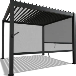 Lamellendach Tahiti 3 x 3 m inkl. 2x Seitenwand 3 m