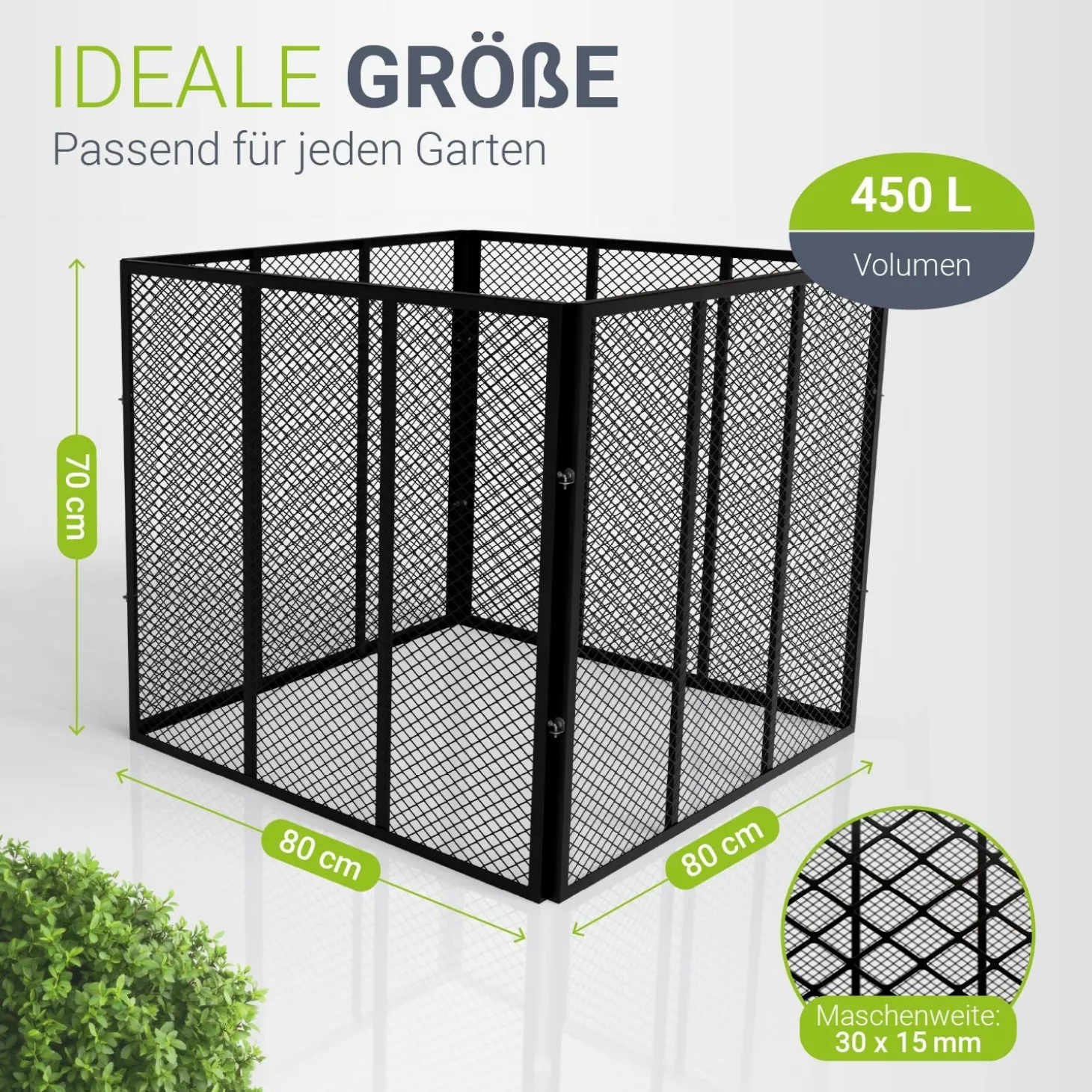 Metall Komposter für Gartenabfälle