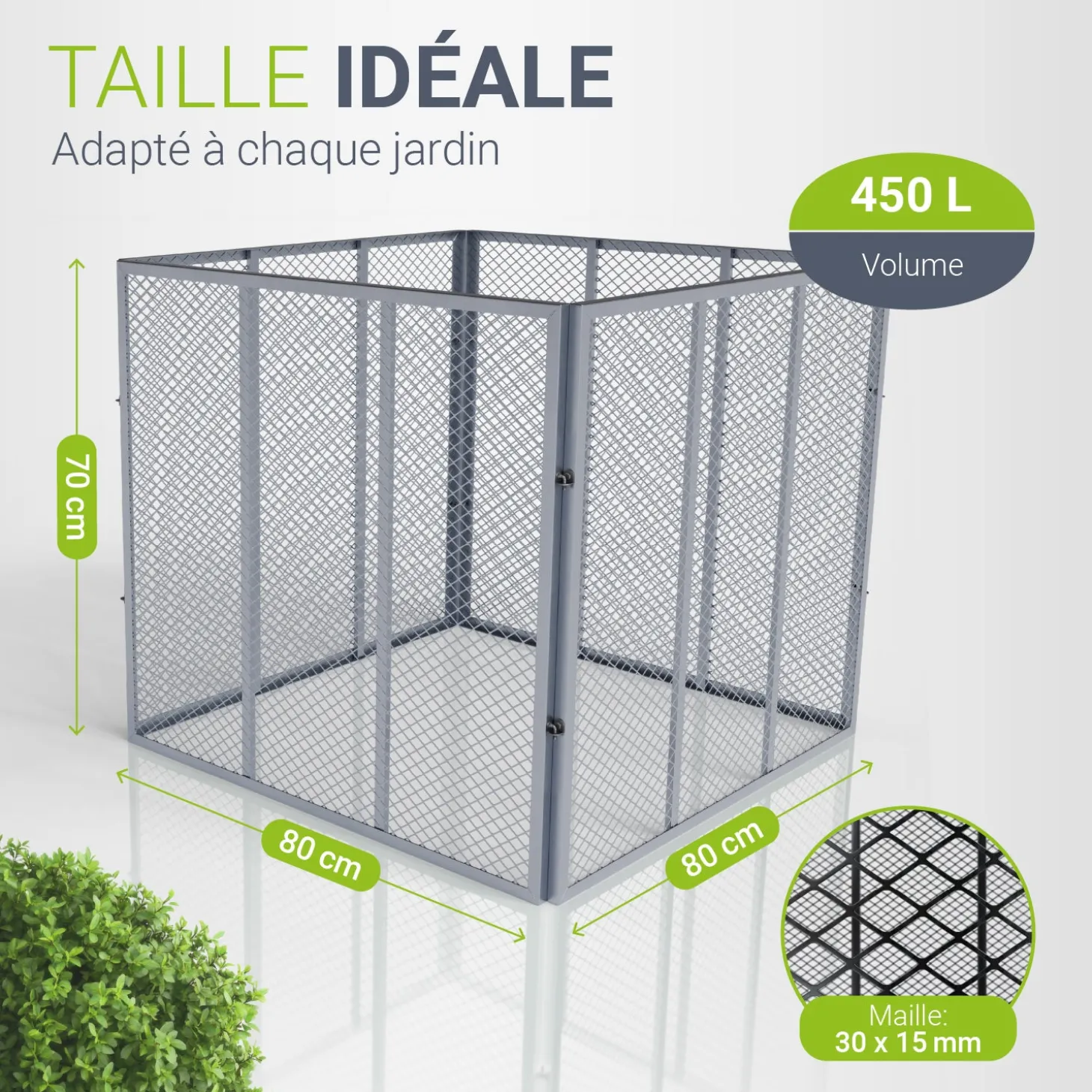 Metall Komposter für Gartenabfälle