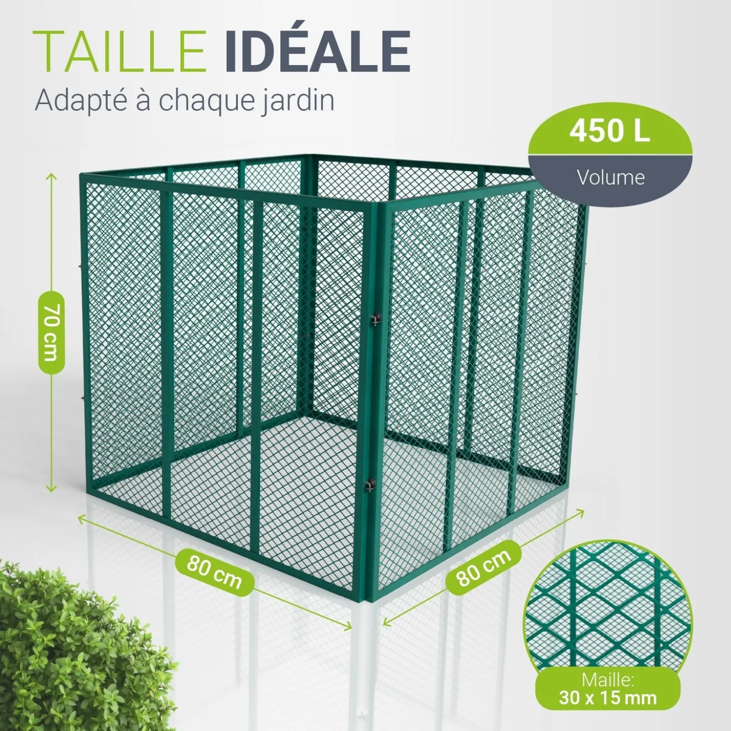 Metall Komposter für Gartenabfälle