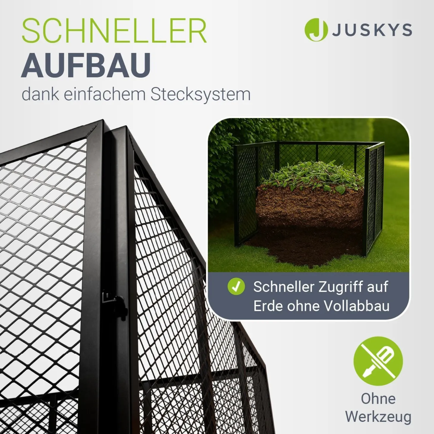 Metall Komposter für Gartenabfälle