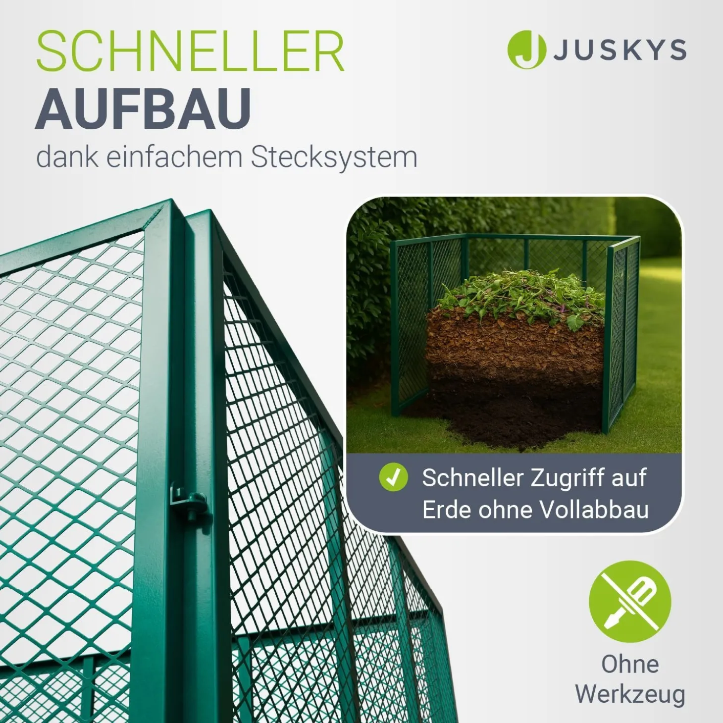 Metall Komposter für Gartenabfälle