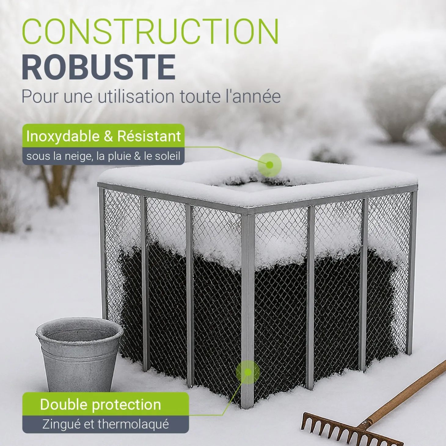 Metall Komposter für Gartenabfälle
