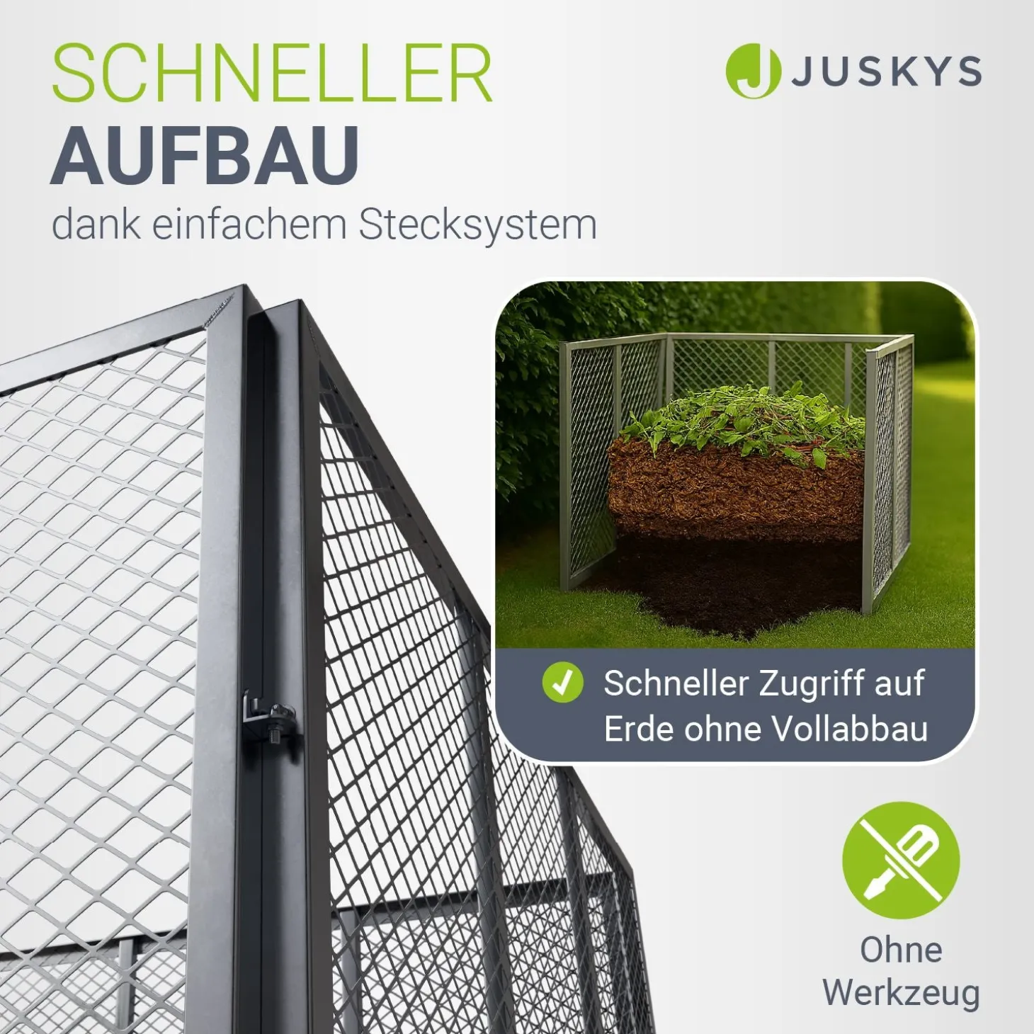 Metall Komposter für Gartenabfälle