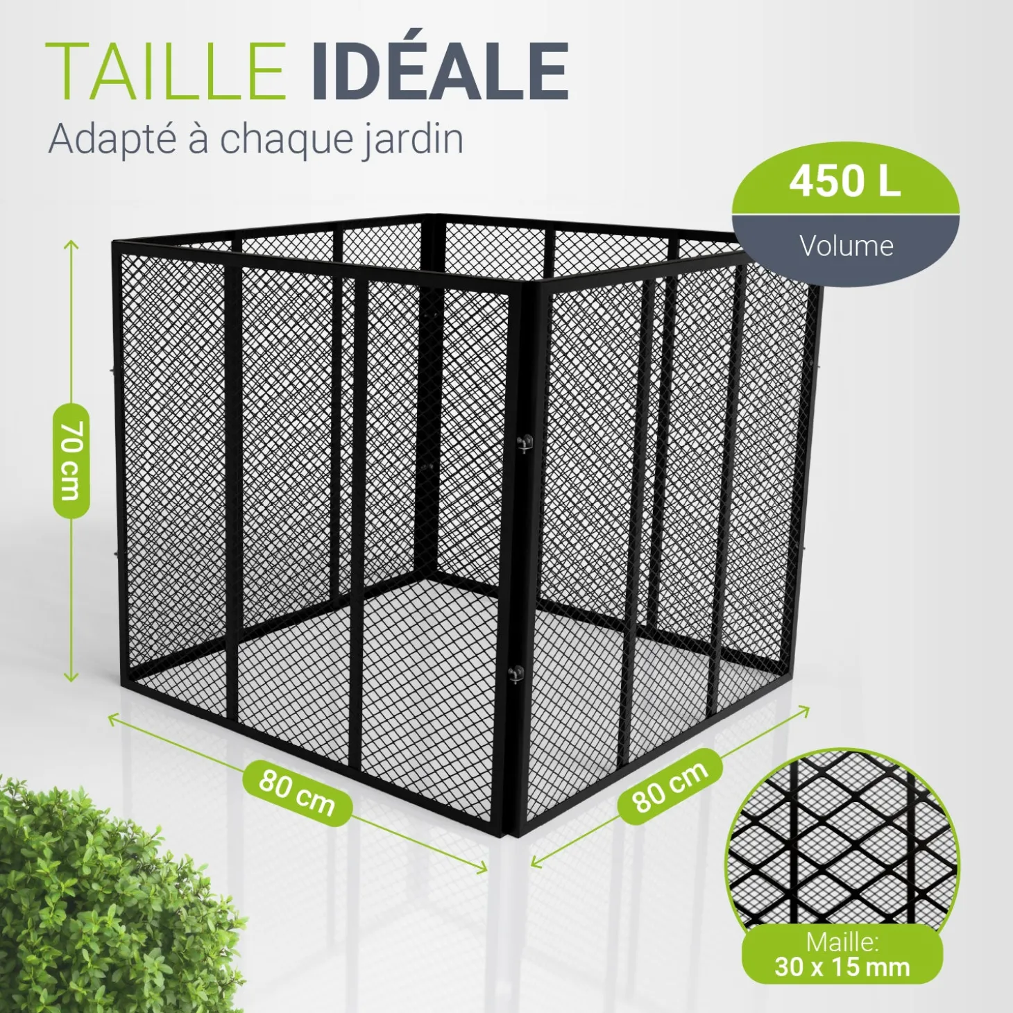 Metall Komposter für Gartenabfälle