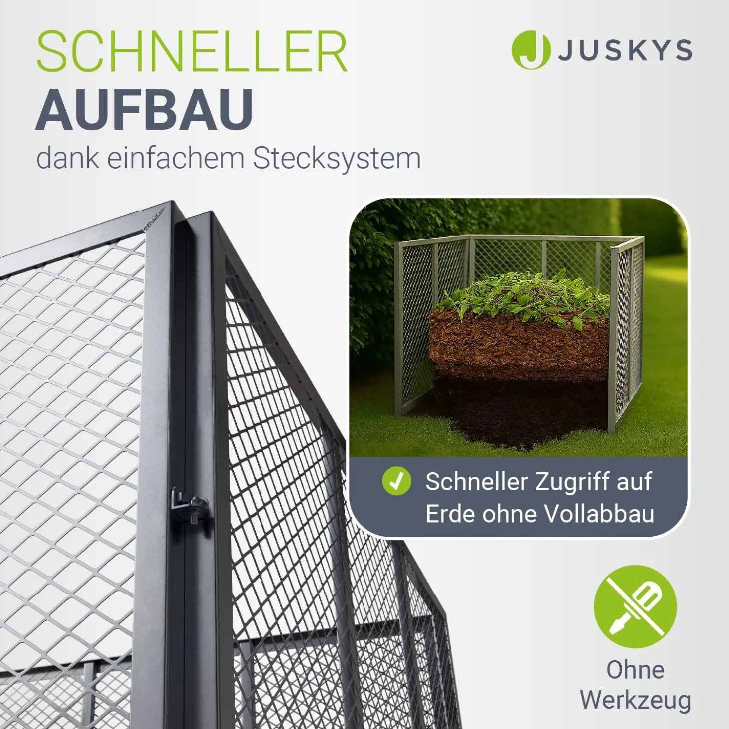 Metall Komposter für Gartenabfälle