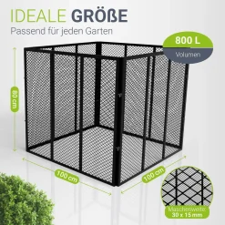 Metall Komposter für Gartenabfälle