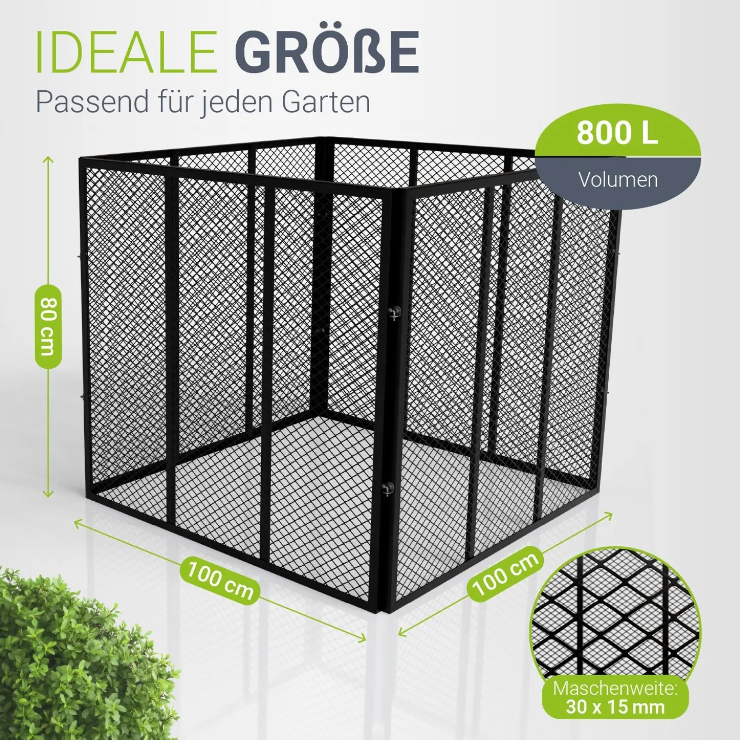 Metall Komposter für Gartenabfälle