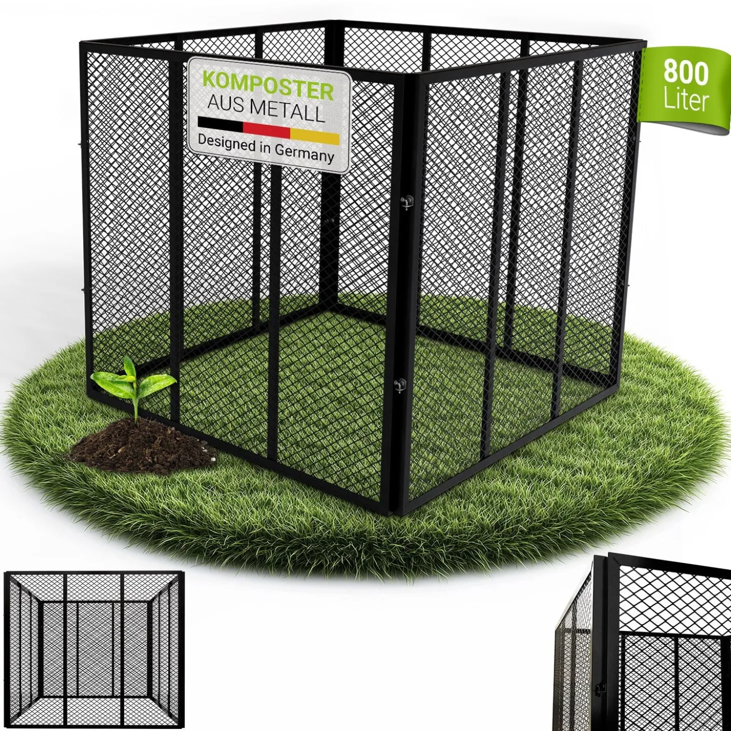 Metall Komposter für Gartenabfälle