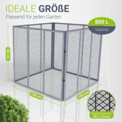 Metall Komposter für Gartenabfälle
