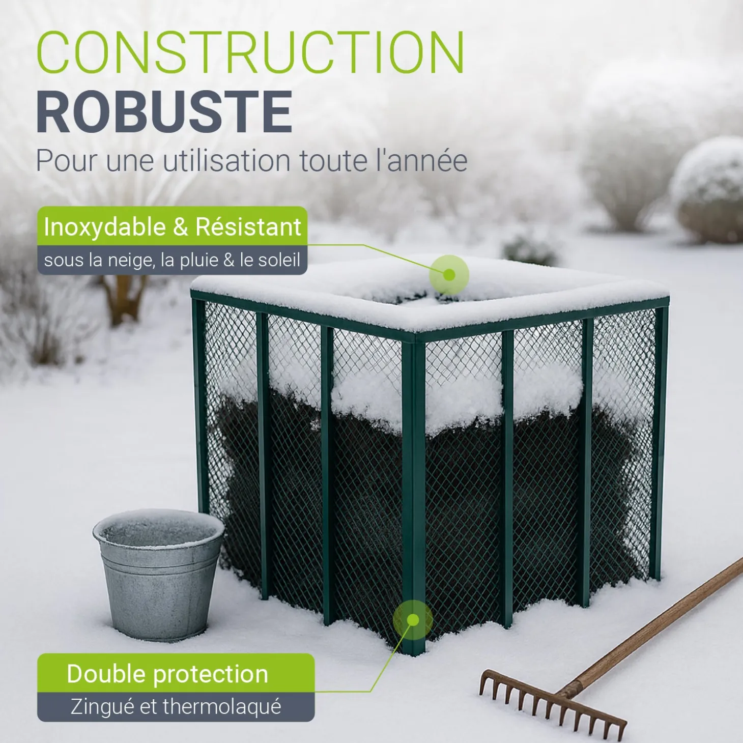 Metall Komposter für Gartenabfälle