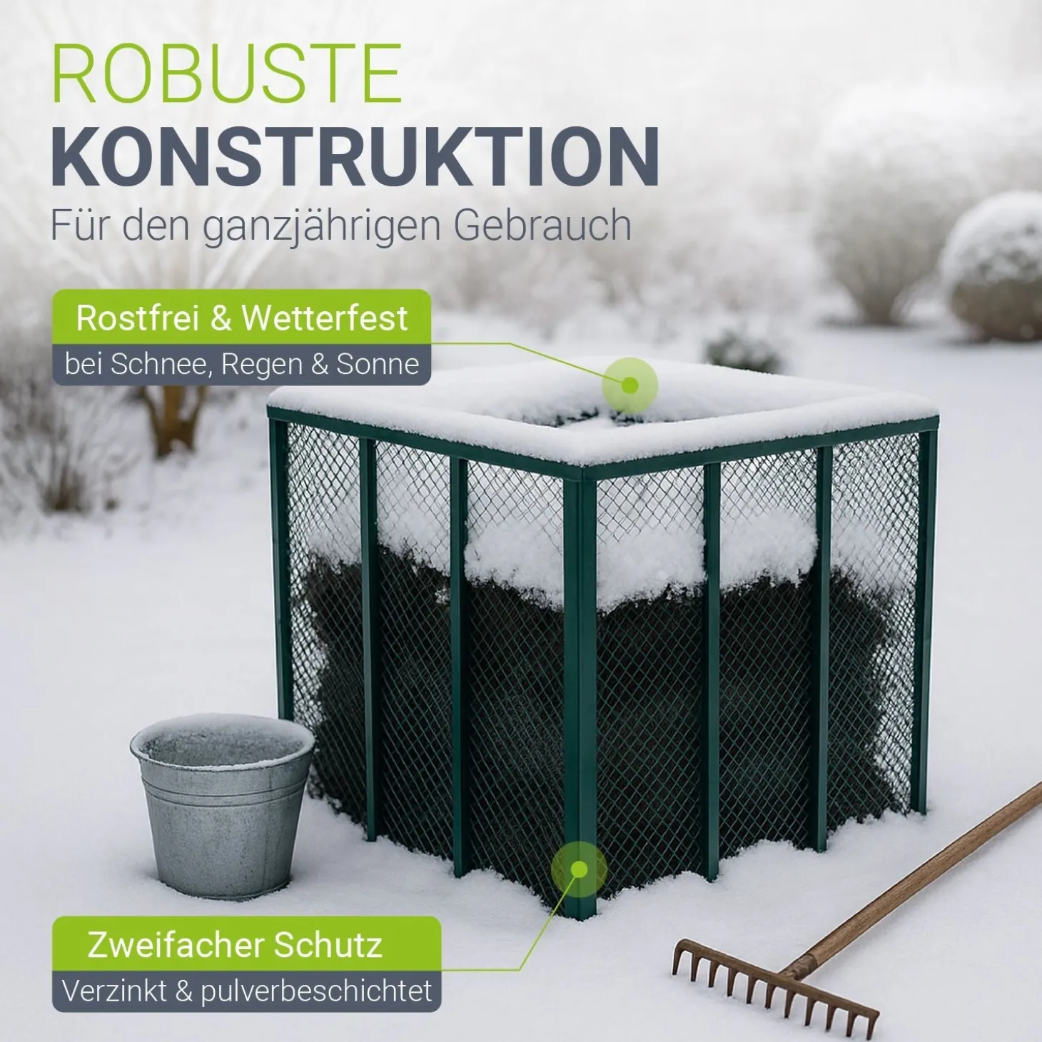 Metall Komposter für Gartenabfälle