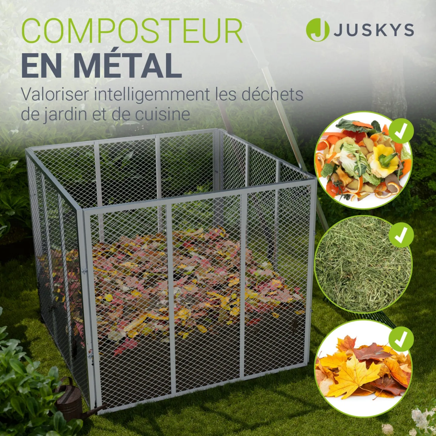 Metall Komposter für Gartenabfälle
