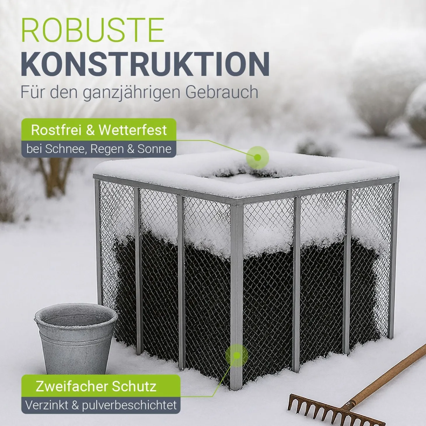 Metall Komposter für Gartenabfälle