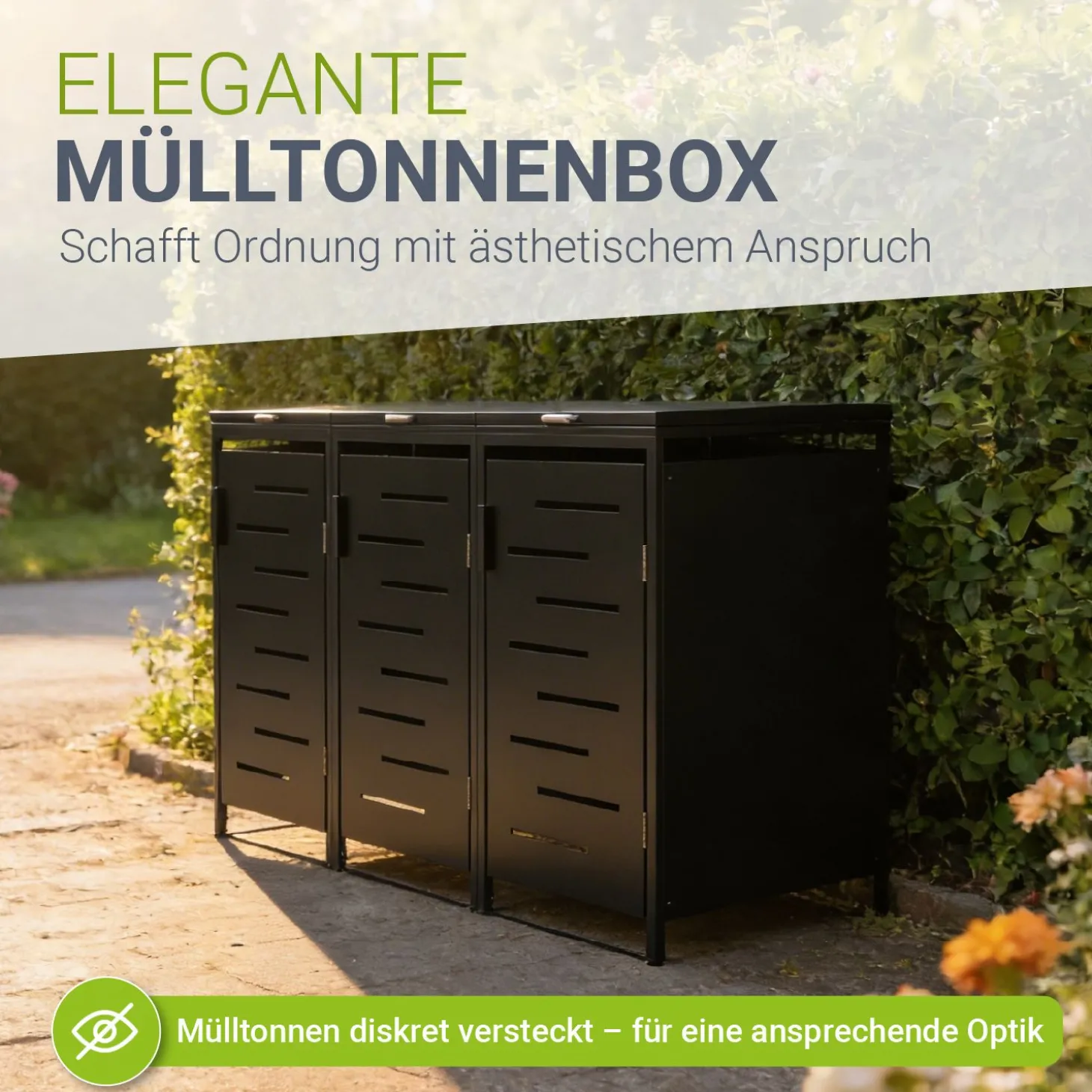 Metall Mülltonnenbox Arel