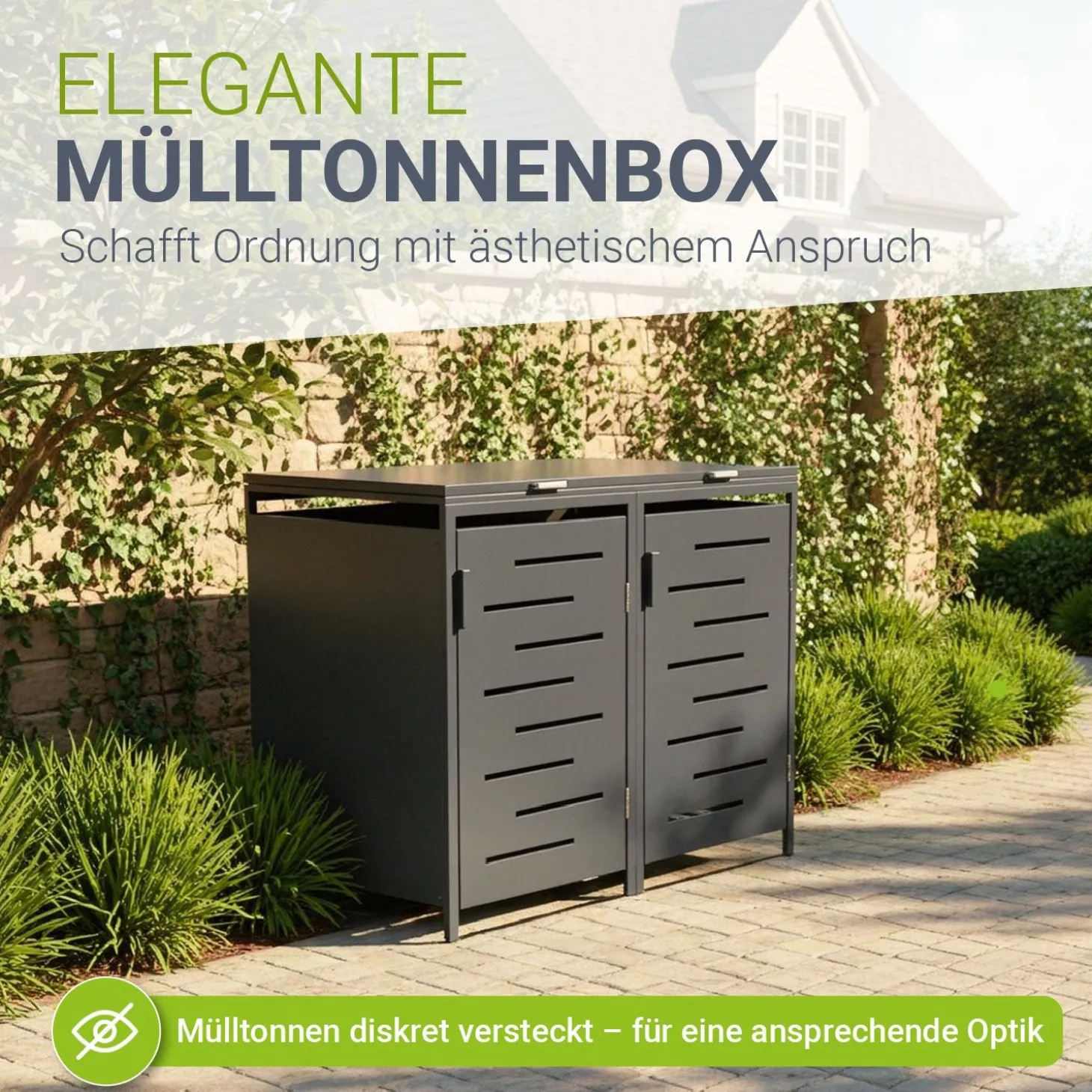 Metall Mülltonnenbox Arel