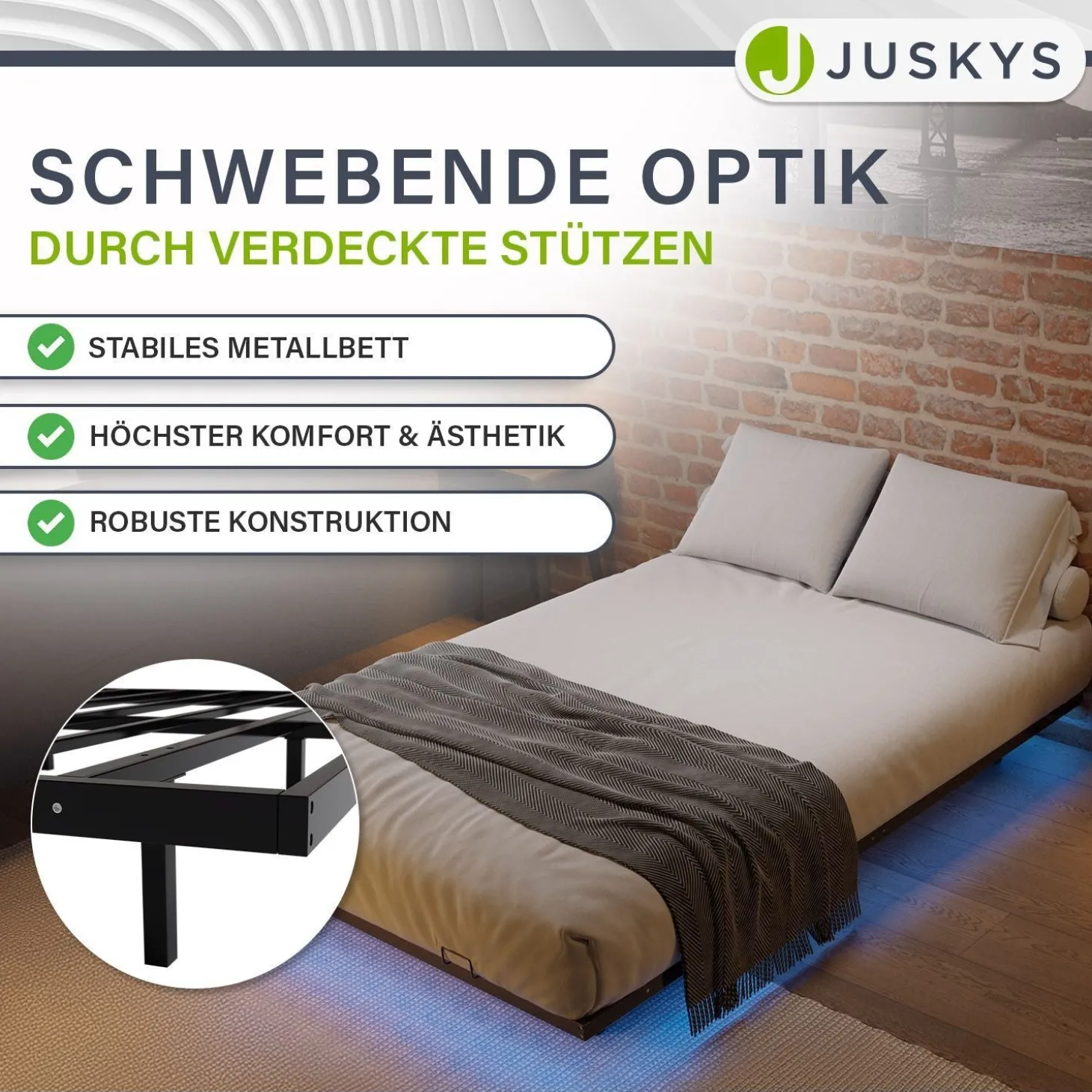 Metall Schwebebett Palamos