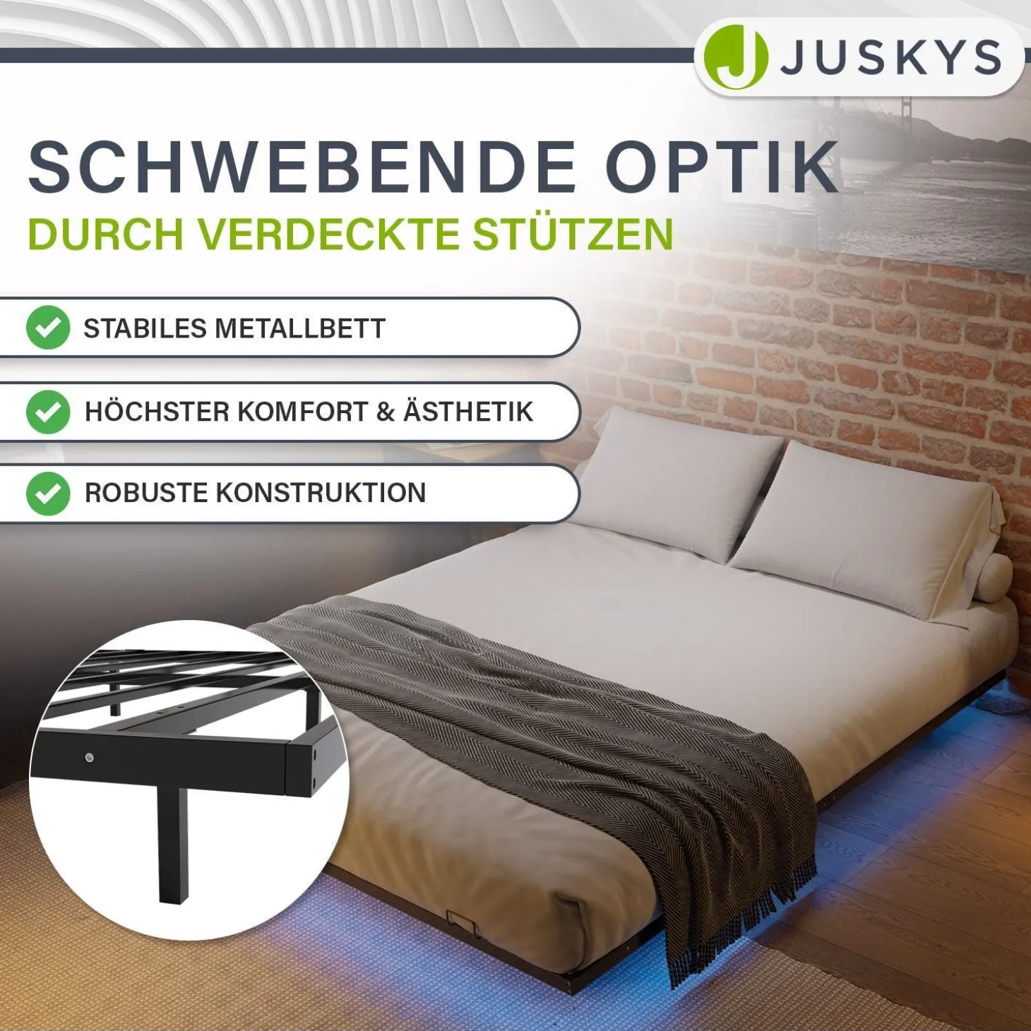 Metall Schwebebett Palamos