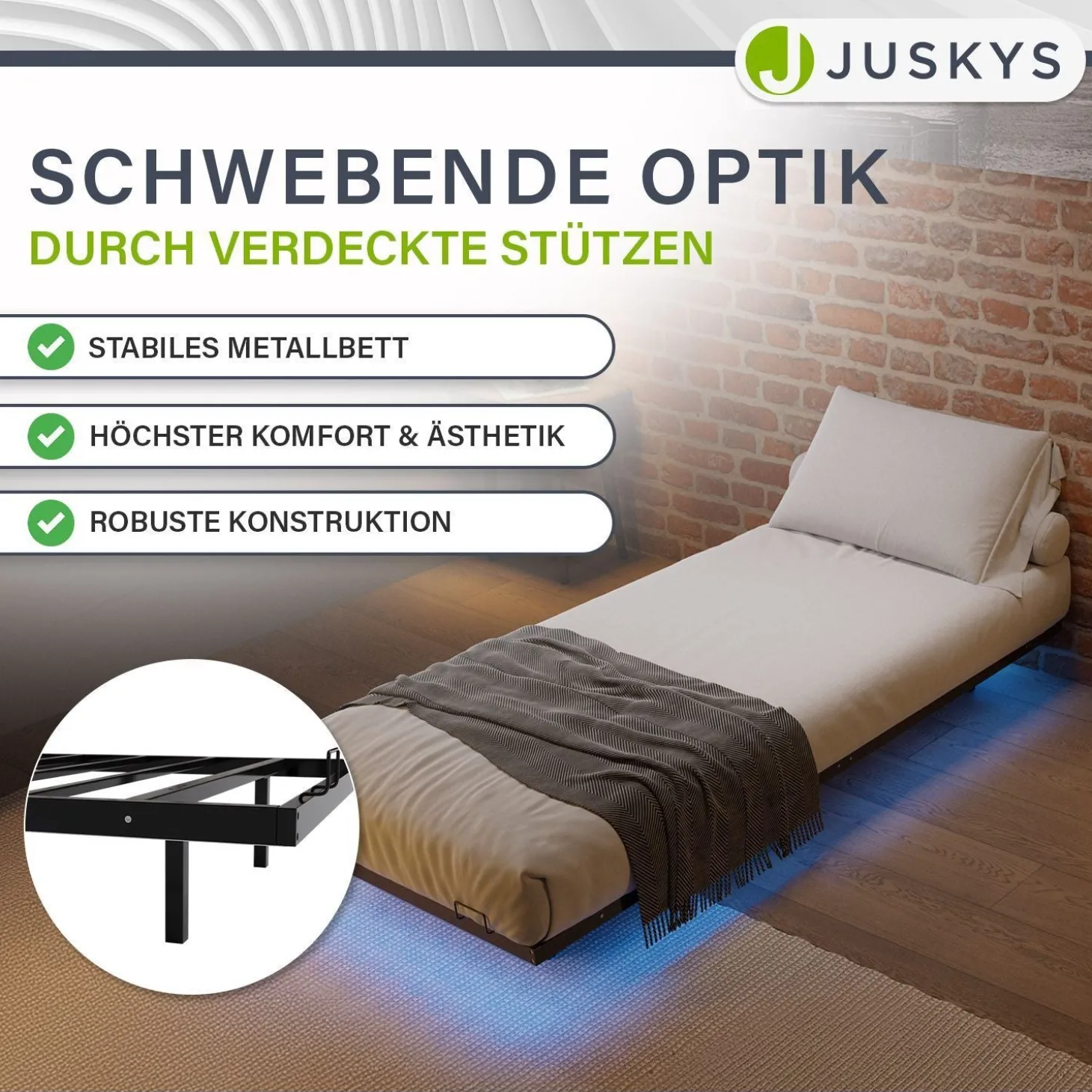 Metall Schwebebett Palamos