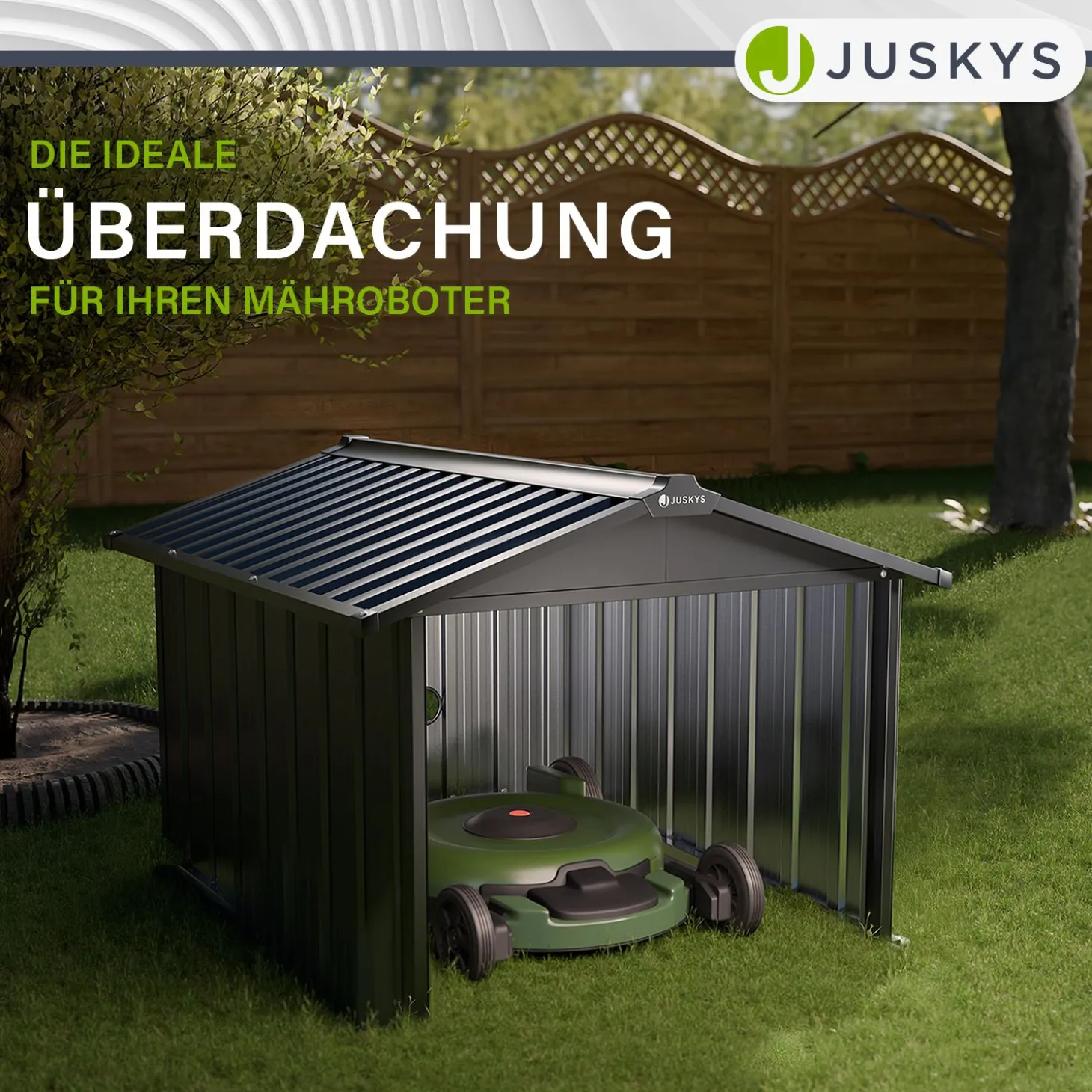 Mähroboter Garage mit Satteldach