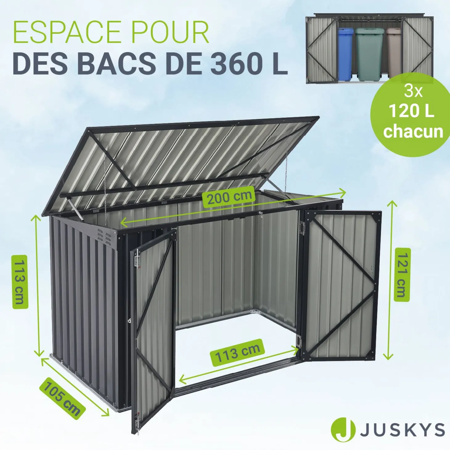 Mülltonnenbox Namur 1,9 m²
