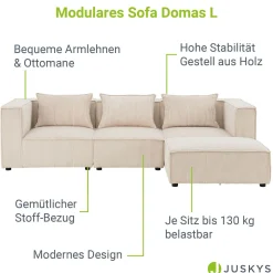 Modulares Sofa Domas L - 3 Sitzer