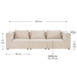 Modulares Sofa Domas M - 3 Sitzer