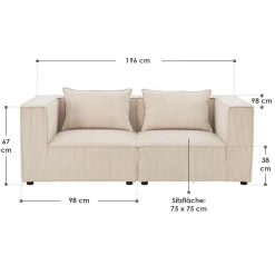 Modulares Sofa Domas S - 2 Sitzer
