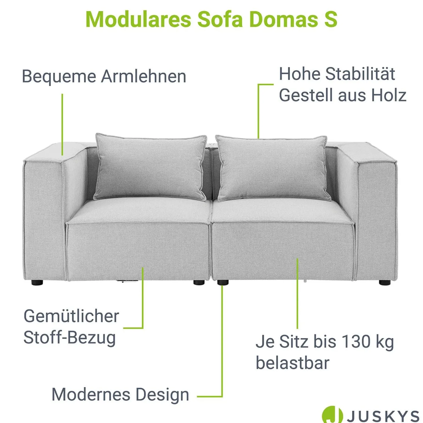 Modulares Sofa Domas S - 2 Sitzer