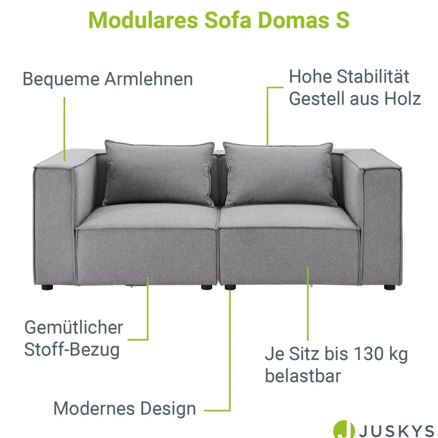 Modulares Sofa Domas S - 2 Sitzer