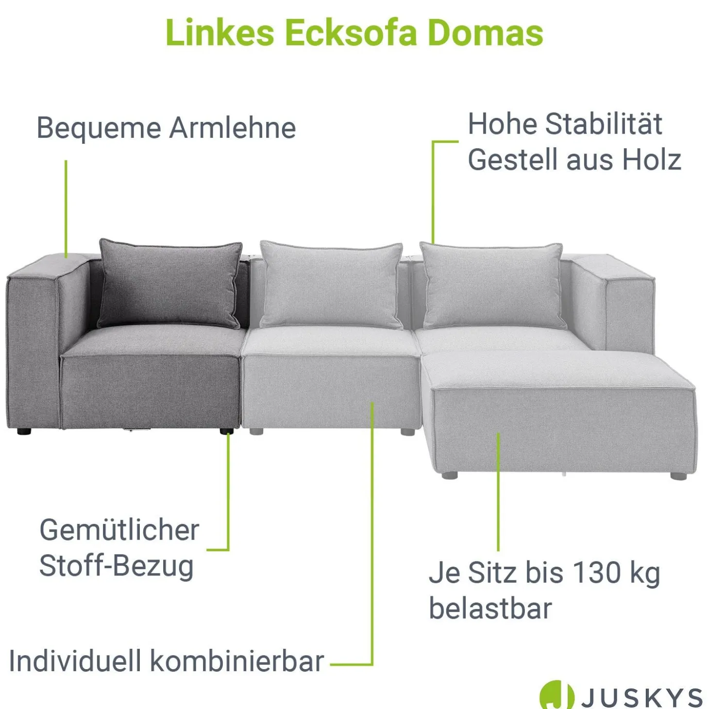 Modulares Sofa Domas - Variantenauswahl