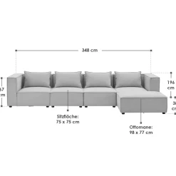 Modulares Sofa Domas XL - 4 Sitzer