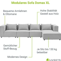 Modulares Sofa Domas XL - 4 Sitzer