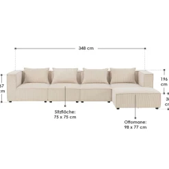 Modulares Sofa Domas XL - 4 Sitzer